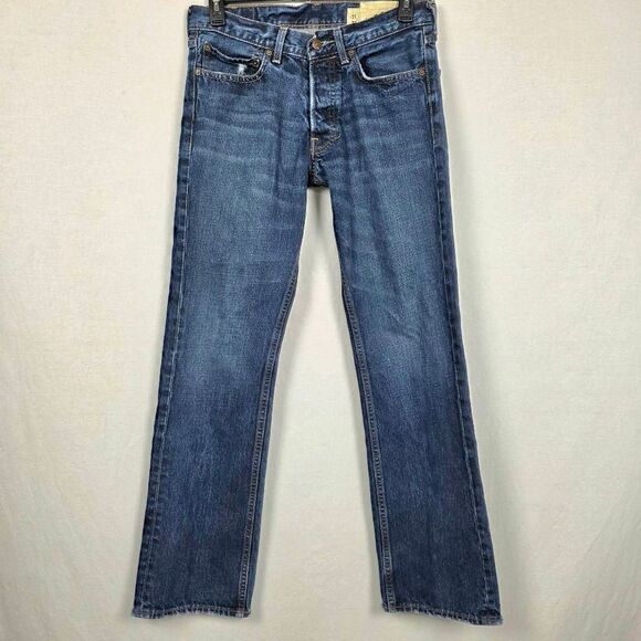 Hollister Button Fly Straight Jeans W31 L32 100% Cotton - Picture 2 of 13